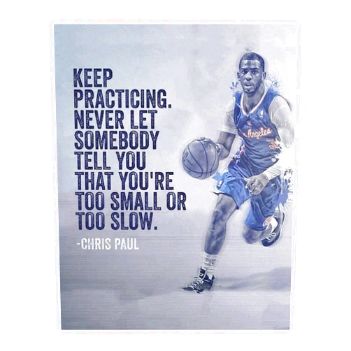 AMERICAN LUXURY GIFTS Keep Practicing - C. Paul Motivational Quotes Wall Art Decor, Perfect Basketball Wall Art Print For Home Wall Decor, Office Décorations, Locker Room, Gym, Bedroom Wall Decor. Unframed-8x10