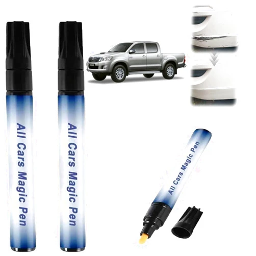 MOYAMUTU Car Scratch Remover Pen – All Cars Magic Pen, Weatherproof Touch-Up Paint Pen for Minor Clear-Coat Scratches, Quick Fix, Fits All Vehicle Colors, Travel-Friendly (2Pcs)