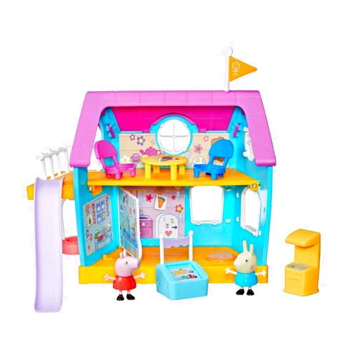 Peppa Pig Peppa’s Club Kids-Only Clubhouse Pre-School Toy; Sound Effects; 2 Figures, 7 Accessories; Ages 3 and Up