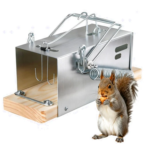 Schadro Squirrel Traps, Outdoor Heavy-Duty Squirrel Traps, Rodent Trap for Patios, Squirrel Trap for Outdoor Use, Garden Use