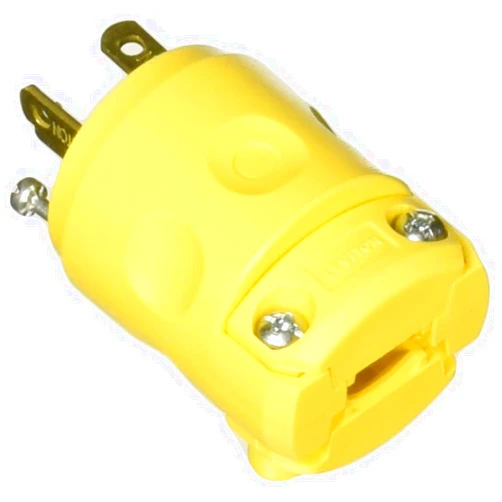 Leviton 620PV 20 Amp, 250 Volt, Plug, Grounding, Yellow
