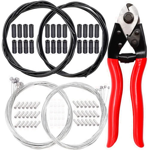 weideer 87 Pcs Stainless Steel Wire Cutter Bike Brake Cable Housing Shifter Cable Housing Universal Bike Cable Kit Bicycle Brake Cable Shift Cable with Bike Cable End Caps O-Rings