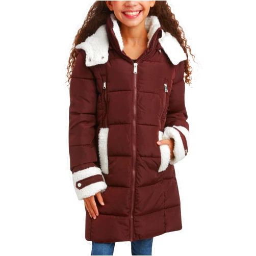 DKNY Girls’ Winter Jacket – Full Length Heavyweight Quilted Puffer Parka – Insulated Water Resistant Coat for Girls (7-16)