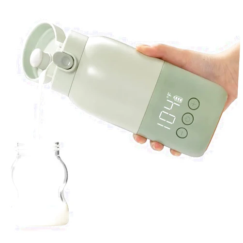 BOLOLO Cordless Portable Milk Warmer Super Fast Charging, Instant breastmilk, Formula or Water Warmer with 10 Ounces Big Capacity, Baby Flask for Vehicle,car,Airplane Journey