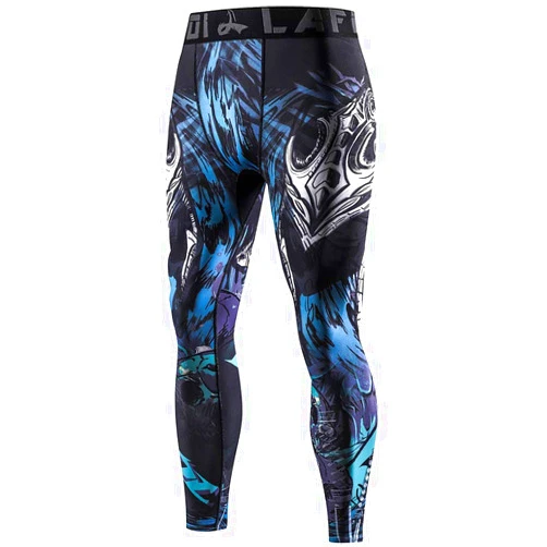 LAFROI Men's Quick Dry Cool Compression Fit Tights Leggings Waistband-YSK08