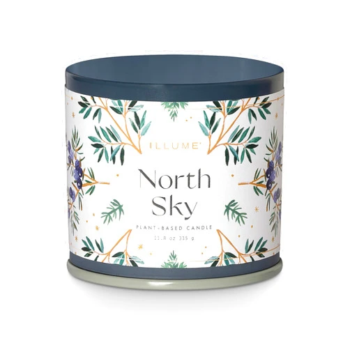 Illume Vanity Tin Candle, North Sky, Signature 11.8 oz.