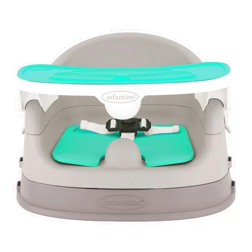 Infantino Grow-with-Me 4-in-1 Two-Can-Dine Deluxe Feeding Booster Seat, Space-Saving Design, Infant Booster for 6M+, Toddler Seat for 3Y+