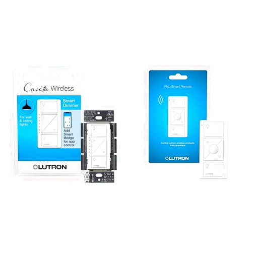 Lutron Caseta Smart Lighting Dimmer Switch for Wall and Ceiling Lights with Pico | PD-6WCL-WH | White