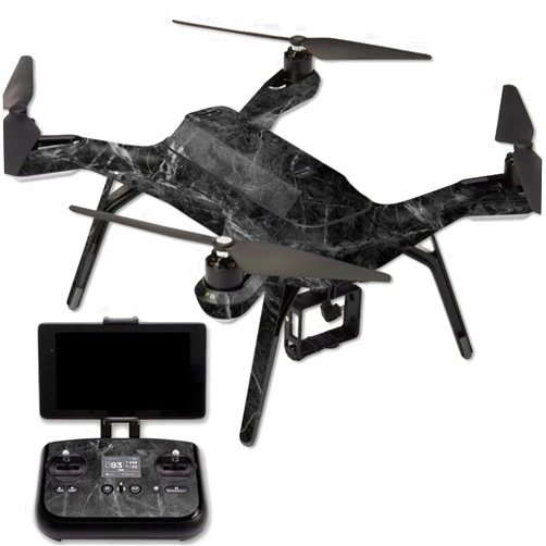MIGHTY SKINS MightySkins Skin Compatible with 3DR Solo Drone Quadcopter wrap Cover Sticker Skins Black Marble