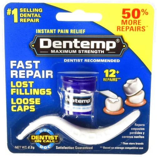 DENTEMP Maximum Strength Dental Repair 2.2 g (Pack of 5)