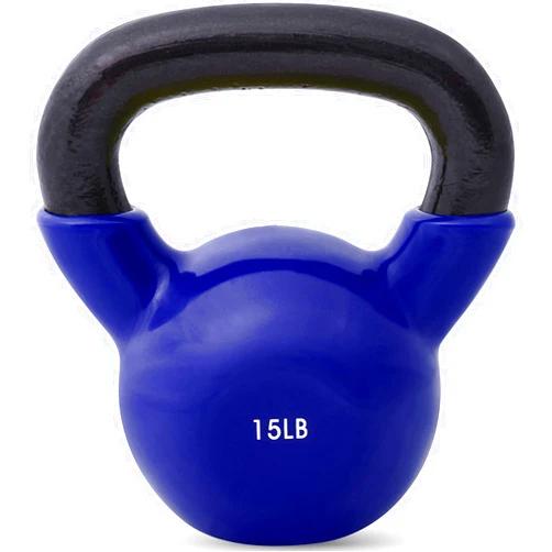 JFIT Kettlebell Weights Vinyl Coated Iron - 12 Size Options, 5lbs-50lbs - Coated for Floor and Equipment Protection, Noise Reduction, Ballistic, Core, Weight Training