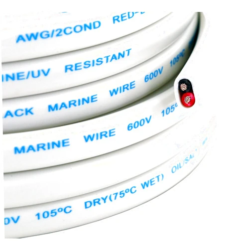 GS Power 18 GA (American Wire Gauge) AWG Tinned OFC Pure Copper Duplex Red Black Sheathed Dual Conductor AC Marine Boat Battery Harness Wire Cable Length: 100 Feet (Also Available in 200 FT)