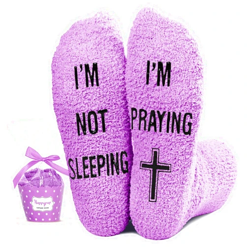 HAPPYPOP Christian Gifts Ideas Socks - Christian Easter Gifts, Jesus Gifts Faith Serenity Prayer Gifts, Christian Socks Religious Socks