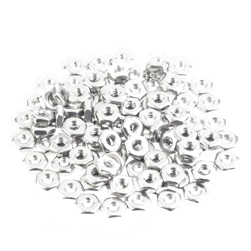 HELIFOUNER 50 Pieces #6-32 Stainless Steel Hex Nuts, 304 Stainless Steel (18-8) Hexagon Nuts, Bright Finish, Coarse Thread