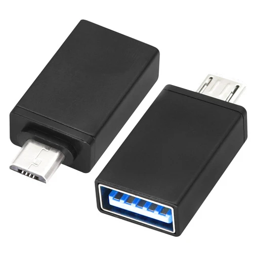AAOTOKK OTG Micro to USB Adapter, Aluminum Alloy Micro USB Male to USB 2.0 A Female OTG (On The Go) Adapter for Android Smartphone Tablets More USB and Micro Devices (2 Pack-Black)