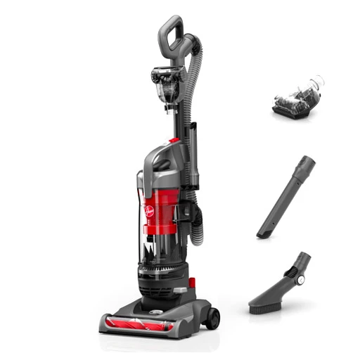Hoover Rewind Pet Upright Bagless Vacuum Cleaner for Carpet and Hard Floors, Automatic Cord Rewind, Above Floor Cleaning Corded Vacuum Cleaners for Home Use, Gray
