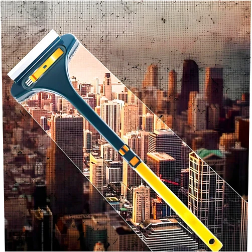 PROCRAAN 3 in 1 Mesh Screen Cleaner, Window Screen Cleaning Brush Washing Equipment, Window Cleaner Tool with Wet and Dry Dual-Use, Screen Cleaner Tool with Detachable Handle, for Patio, Door, Porch Screens