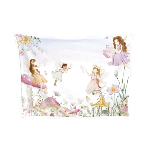 HawSkgFub Watercolor Magical Fairy Tale Garden Baby Blanket Girls Gift Purple, Enchanted Forest Flannel Fleece Nursery Bed Receiving Blankets, Soft Newborn Toddler Infant Kids Crib Bedding 30 x 40