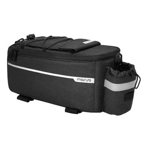 MOSISO Bike Rack Bag, Waterproof Bike Trunk Cooler Pouch Insulated Bicycle Rear Seat Pouch Cycling Backseat Storage Cargo Luggage Saddle Shoulder Bag