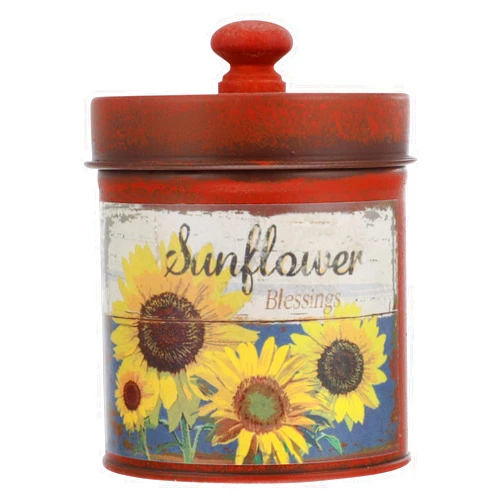 DOITOOL Farmhouse Galvanized Canisters Nesting Kitchen Canister Vintage Mason Jar Storage Containers Flower Bucket with Lids for Flour Sugar Coffee Tea Yellow