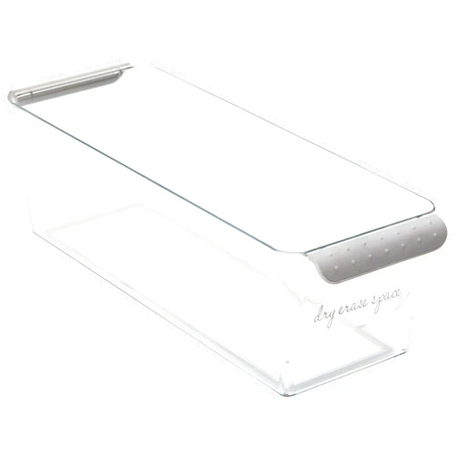 madesmart Narrow Deep Bin Organizer, Light Grey