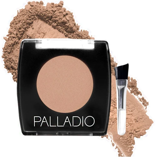 Palladio Brow Powder for Eyebrows, Soft and Natural Eyebrow Powder with Jojoba Oil & Shea Butter, Helps Enhance & Define Brows, Compact Size for Purse or Travel, Includes Applicator Brush, Taupe