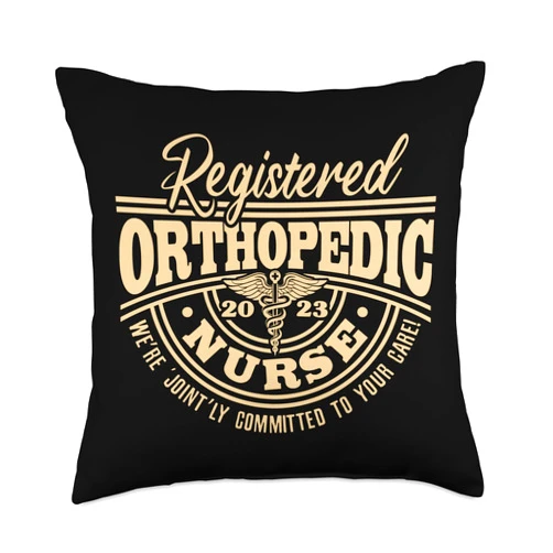 Registered Nurse Healthcare Registered 2023 Orthopedic Nursing Ortho Throw Pillow, 18x18, Multicolor