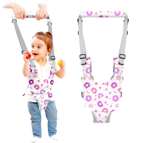 Watolt Baby Walking Harness - Handheld Kids Walker Helper - Toddler Infant Walker Harness Assistant Belt - Child Baby Walk Learning Help Support Assist Trainer Tool - for 7-24 Month Old (Donuts)