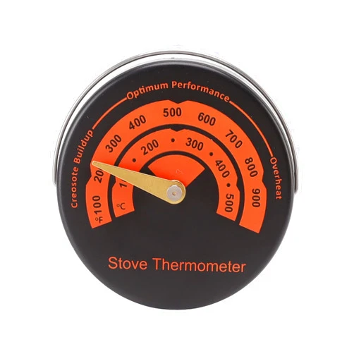 BuyWeek Magnetic Stove Thermometer, Wood Stove Temperature Meter Bimetal Wide Scale Range Stove Top Thermometer for Home Fireplace Chimney Flue