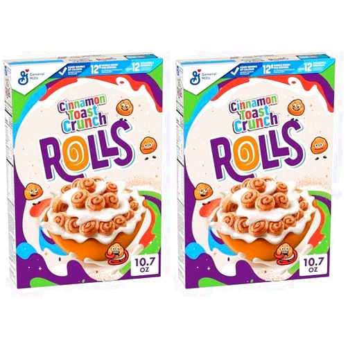 Cinnamon Toast Crunch Rolls, Breakfast Cereal, 10.7 OZ Box (Pack of 2)