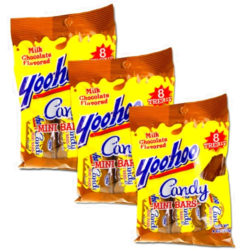 Yoo-hoo Candy Mini Bars 4 oz bag (3 bags 12 oz total)