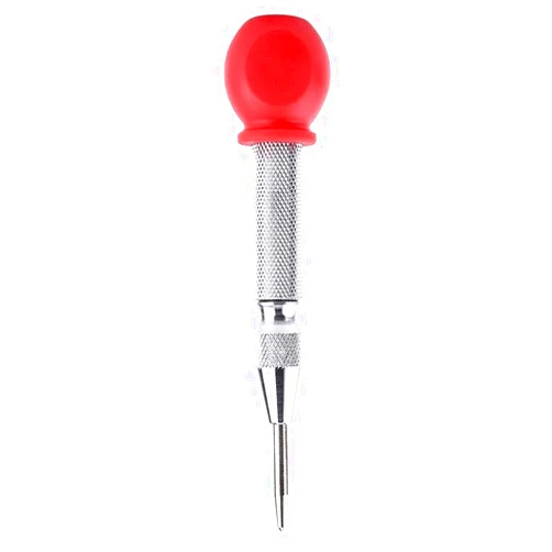 KUKUUU wood carving chisel set Automatic Center Pin Hole Punch Wood Press Dent Marker Woodworking Tool Spring Loaded Marking Starting Holes Tool Chisel set Carpenter tools (Size : Silver), KUKUUU8866