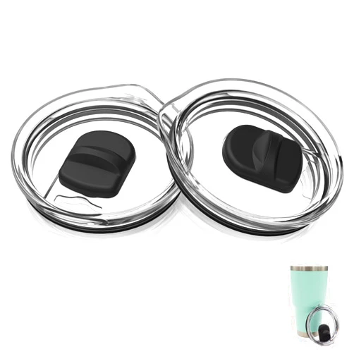 GrliTra 30 oz Tumbler Lid for YETI Rambler Magnetic Slider Lid Splash Resistant Replacement Lid for 30 oz Tumbler, 14 oz Mug and 35 oz Straw Mug, Ozark Trail Old Style RTIC Tumbler, BPA Free (2 Pack)