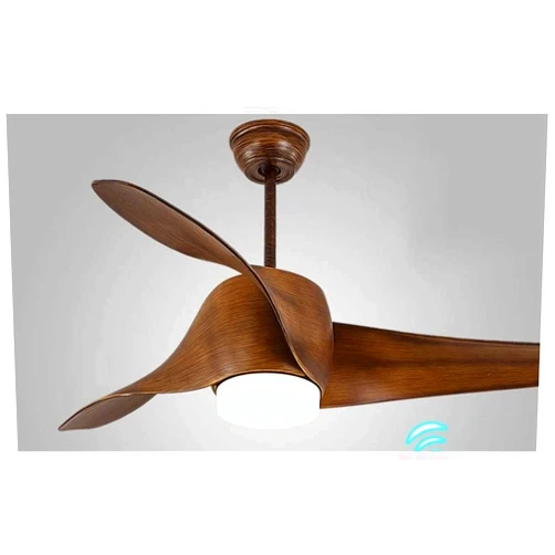 Fhda Ceiling Fan with Light Silent Ceiling Fans Light Modern Simple Metal Fan Ceiling Light Led Remote Control Fan Light Living Room Bedroom Hanging Fan Lamp with Mute for Terrace Living Room Bedroom