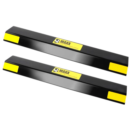 MaxxHaul 51035 18 in. Heavy Duty Car Parking Stoppers 2 Pack Easy Install 18