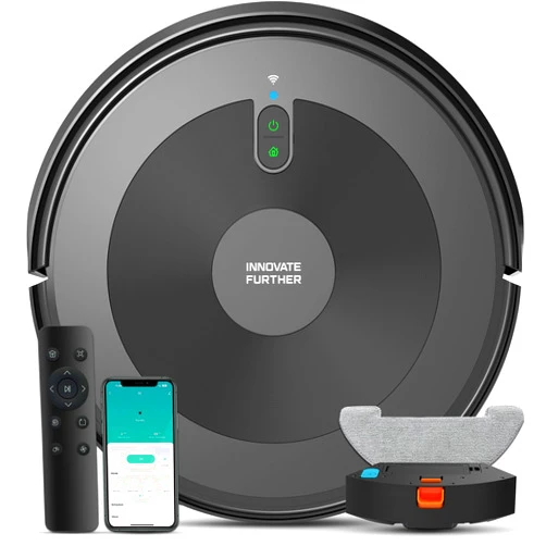AZQQ Robot Vacuum and Mop Combo: Robot Vacuum Cleaner 2500Pa Strong Suction & Tangle-Free & Alexa/APP Control & Schedule Cleaning, Self-Charging Robotic Vacuum for Pet Hair, Hard Floor, Carpet Vacuuming