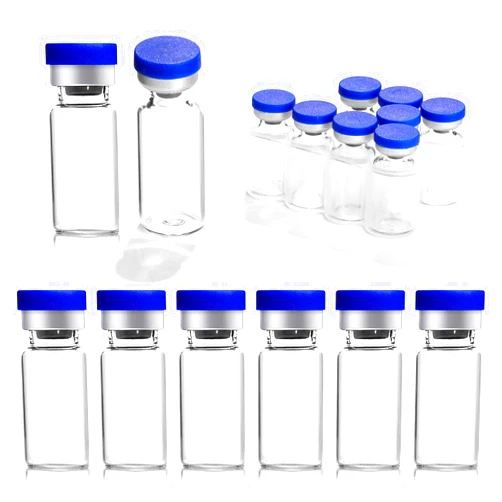 otwooi 3ml Sealed Empty Vials for Injection, Transparent Glass Vials Self-Healing Injection Port, Liquid Sample Storage Vial with Caps(10pcs)