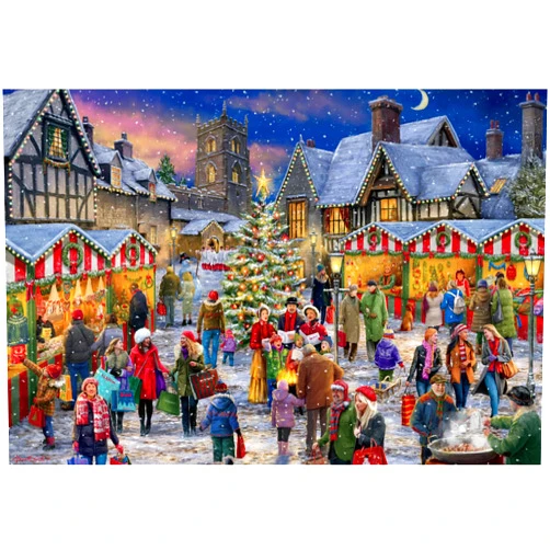 Buffalo Games - Ali Corti - Winter Village Festival - 2000 Piece Jigsaw Puzzle for Adults Challenging Puzzle Perfect for Game Nights - Finished Puzzle Size is 38.50 x 26.50