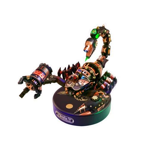 ROKR 3D Metal Model Kits Puzzle for Adults Kids, Steampunk Electric Mechanical Toy, Assembly DIY Gift Plastic Craft Hobby for Men, Women (Emperor Scorpion)