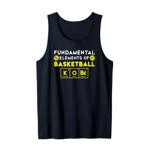 Basketball Legends and Funny Science Tees & Gifts Fundamental Elements of Basketball, Periodic Table K, O, Be! Tank Top
