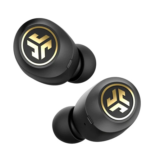 JLab JBuds Air Icon True Wireless Signature Bluetooth Earbuds + Charging Case, Black & Gold, IP55 Sweat Resistance, Bluetooth 5.0 Connection, Stereo Phone Calls, 3 EQ Sound Settings