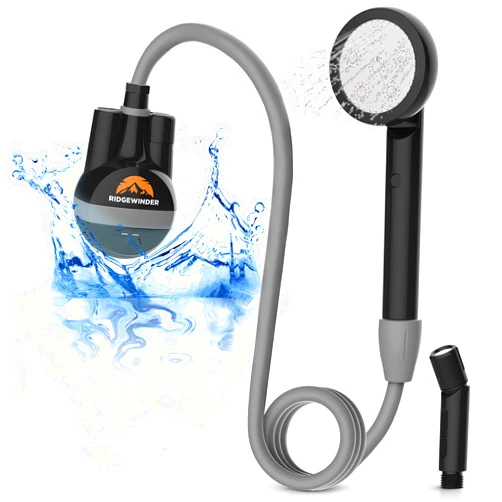 Ridgewinder Portable Shower for Camping - Camp Shower with Rechargeable Battery and Included showerhead. Complete Camping Shower Plus Sprayer Attachment