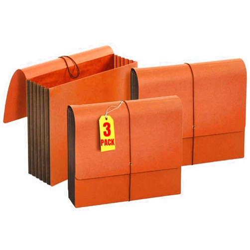 1InTheOffice Expanding File Wallet with Flap and Cord Closure, 5-1/4