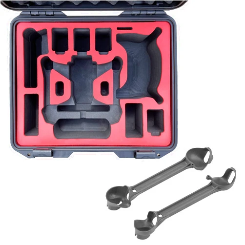 judunmsk Case + Arm Bracers Kit for DJI FPV Case Drone Combo, Waterproof Large-Capacity Carrying Case Without Disassembling The Propeller, Compatible with Arm Bracers Accessories (Not Include Drone)