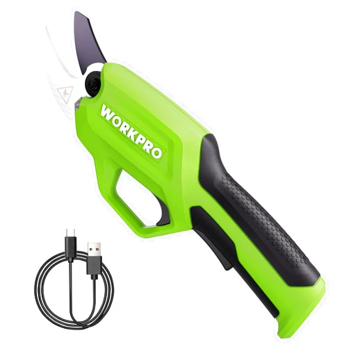 WORKPRO 7.2V Electric Pruning Shears, Battery Powered Pruning Shears, Cordless Tree Pruner, 0.8 Inch Cutting Diameter, Branch Cutter Gardening Scissors with Rechargeable Battery