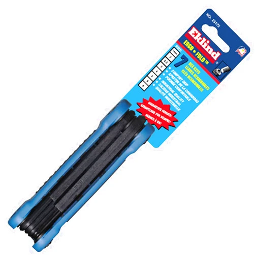 Eklind Tool 25172 Ergo-Fold Fold-up Hex Key allen wrench - 7pc set Metric MM sizes 2-8