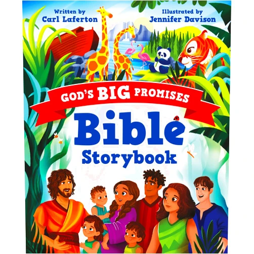 Carl Laferton,Jennifer Davison God’s Big Promises Bible Storybook (An Illustrated Children’s Picture Bible with 92 Full-Color Bible Stories for Toddlers & Kids Ages 2-6, Perfect ... Easter, holidays. Stories about Jesus.)