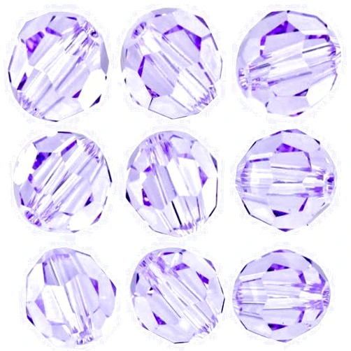 Adabele 100pcs Adabele Austrian 6mm Faceted Loose Round Crystal Beads Light Violet Compatible with 5000 Swarovski Crystals Preciosa SS2R-604