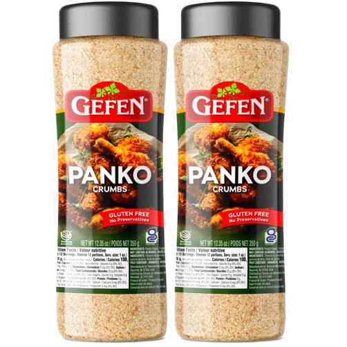 Gefen Gluten Free Panko Bread Crumbs, 12.35 oz (2 Pack) | Great for Gluten Free Breading and Stuffing | Kosher for Passover