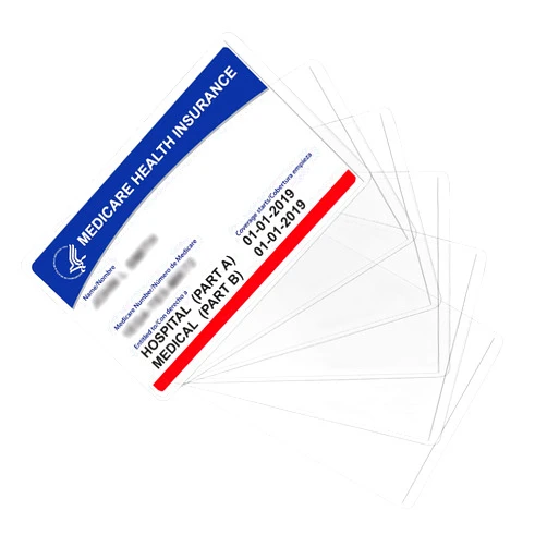 Sooez 20 Pack New Medicare Card Holder Protector Sleeves, 12Mil Clear PVC Soft Water Resistant Medicare Card Protector Sleeves for New Medicare Card Credit Card Business Card Social Security Card